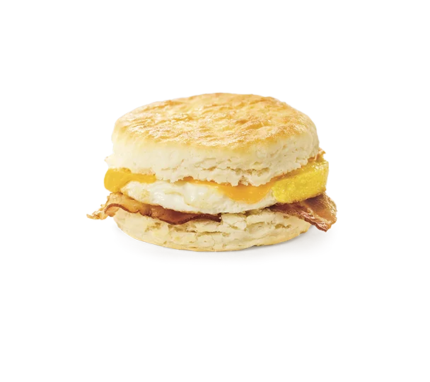 Breakfast Menu 9 Biscuit Sandwich with Bacon